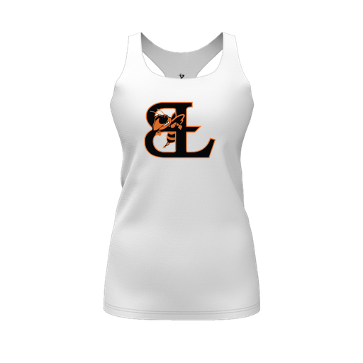 [CUS-DFW-RCBK-PER-WHT-FYS-LOGO1] Racerback Tank Top (Female Youth S, White, Logo 1)