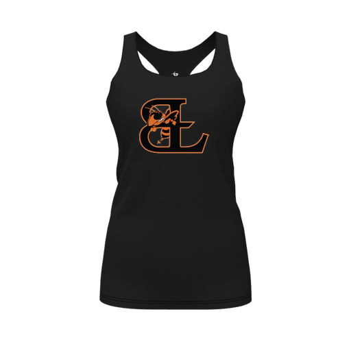 [FT0TRBBK-FYS-LOGO1] Decker Racerback Tank Top (Female Youth S, Black, Logo 1)