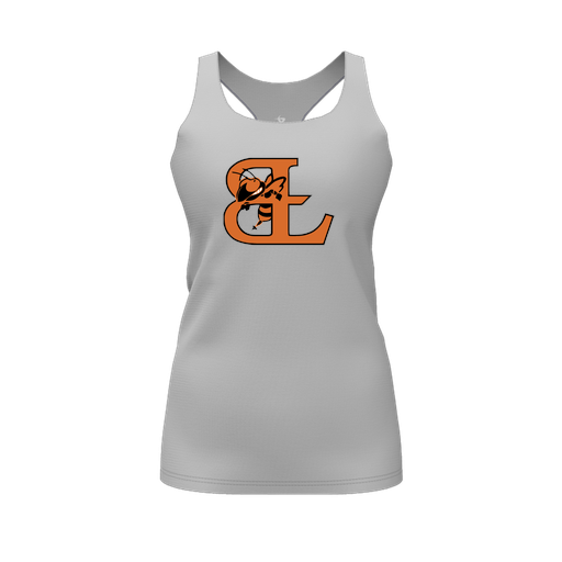 [CUS-DFW-RCBK-PER-GRY-FYS-LOGO2] Racerback Tank Top (Female Youth S, Gray, Logo 2)