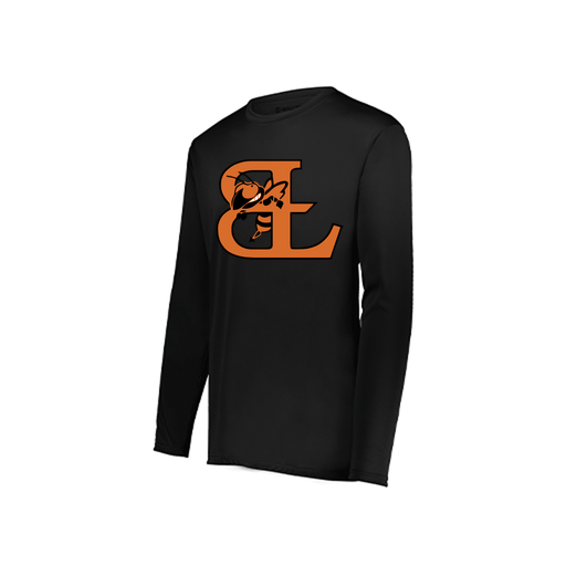 [222822.080.XS-LOGO2] Men's LS Smooth Sport Shirt (Adult XS, Black, Logo 2)