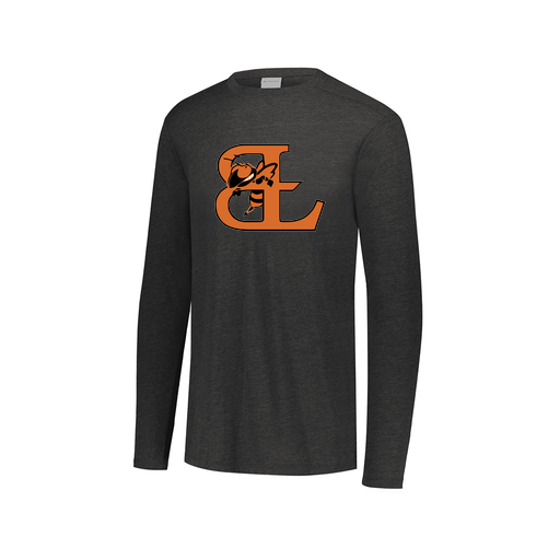 [FTLCUBBK-AXS-LOGO2] Decker Men's Tri-Blend T-Shirt - Long Sleeve (Adult XS, Black, Logo 2)