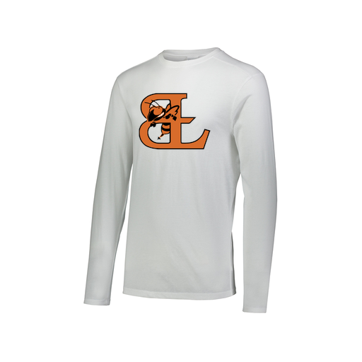 [FTLCUBWH-AXS-LOGO2] Decker Men's Tri-Blend T-Shirt - Long Sleeve (Adult XS, White, Logo 2)