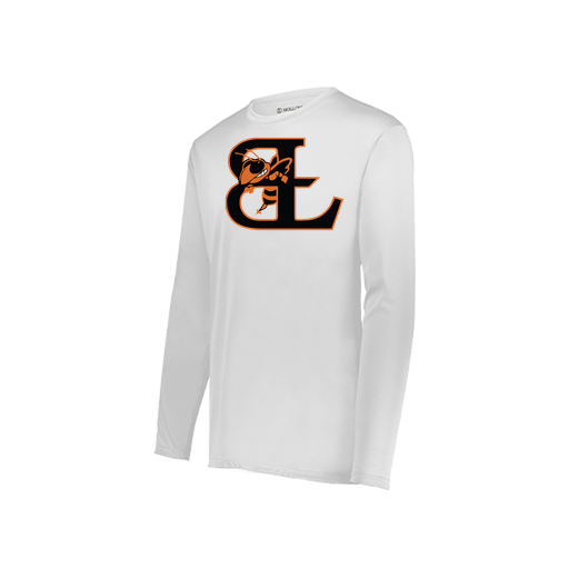 [222823.005.S-LOGO1] Youth LS Smooth Sport Shirt (Youth S, White, Logo 1)