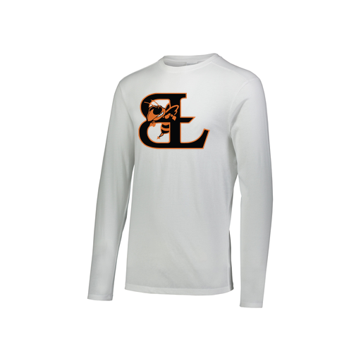 [3076.005.S-LOGO1] Youth LS Ultra-blend T-Shirt (Youth S, White, Logo 1)