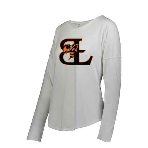 [FTLCUBWH-FAS-LOGO1] Decker Women's Tri-Blend T-Shirt - Long Sleeve (Female Adult S, White, Logo 1)