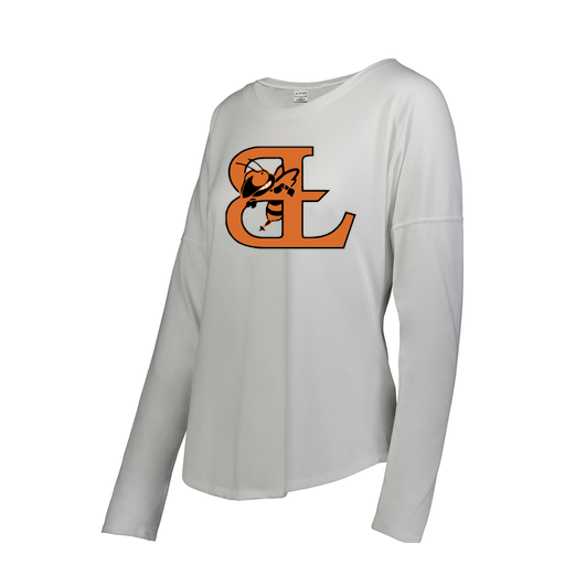 [3077.005.S-LOGO2] Ladies LS Ultra-blend T-Shirt (Female Adult S, White, Logo 2)